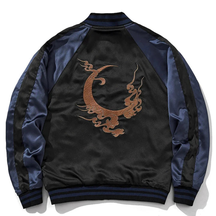 Kylin Blossom Sukajan Souvenir Bomber Jacket (Reversible)