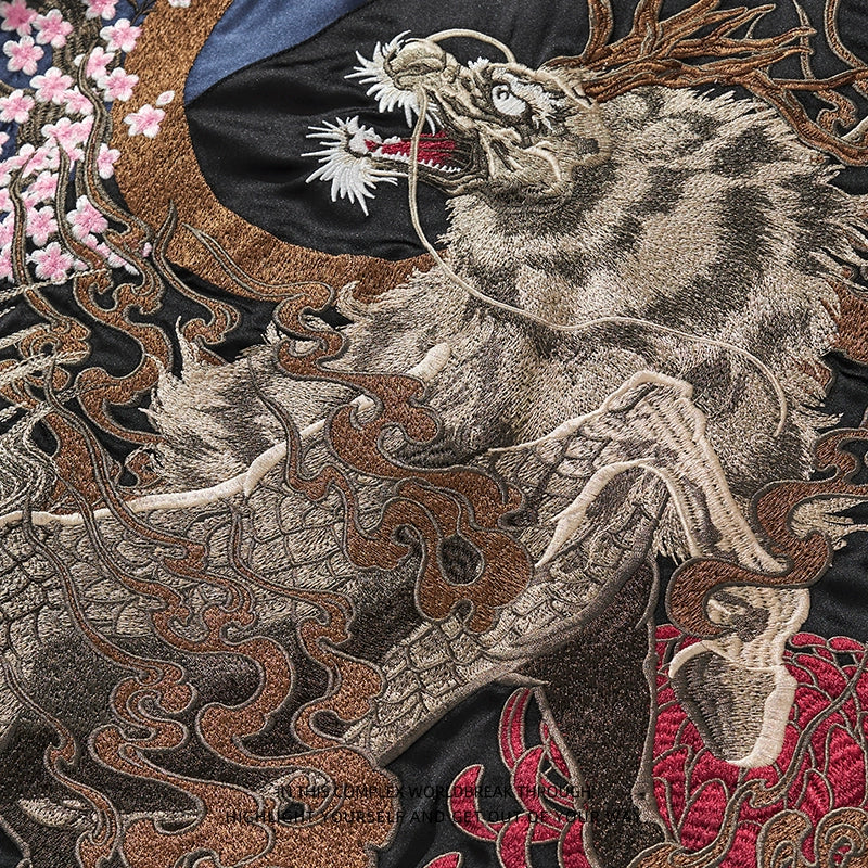 Kylin Blossom Sukajan Souvenir Bomber Jacket (Reversible)