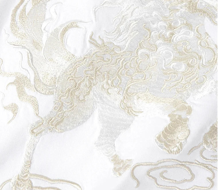 Raging Kylin Embroidered T-shirt