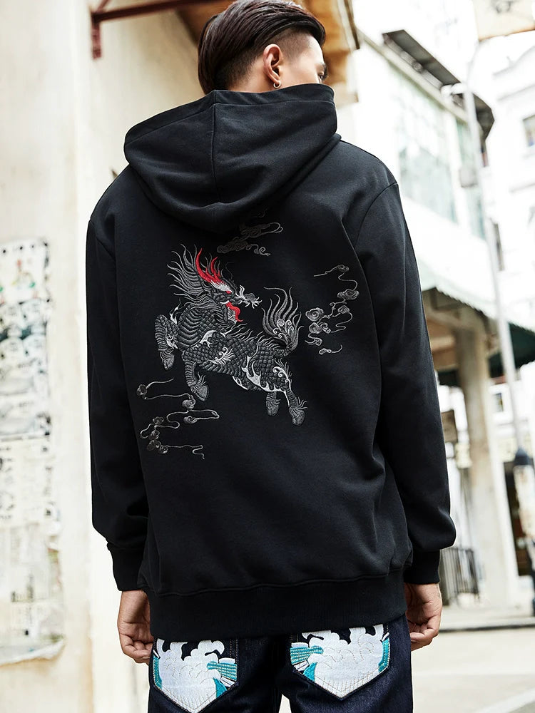 Bluza z kapturem Kylin z haftem