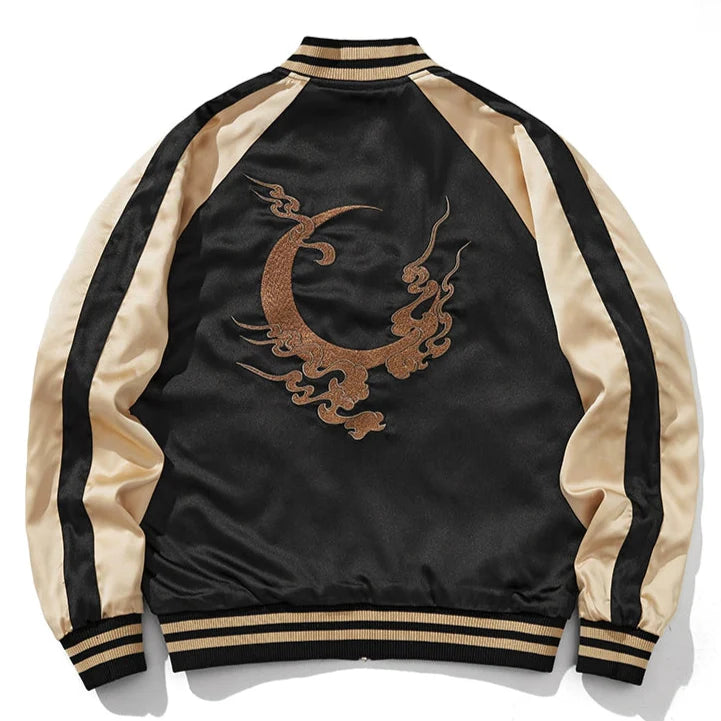 Kylin Blossom Sukajan Souvenir Bomber Jacket (Reversible)