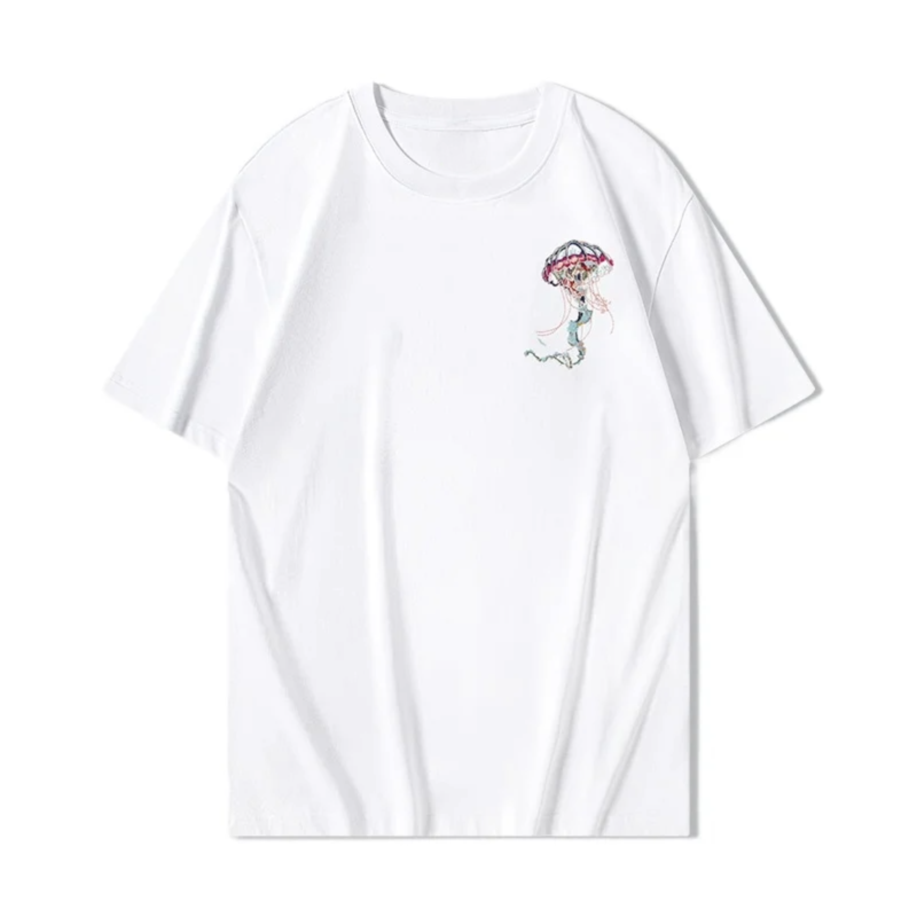 Dual Jellyfish Embroidered T-shirt