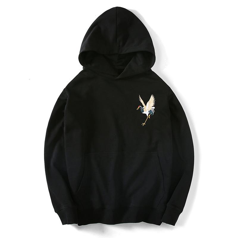 The Crane Embroidered Hoodie