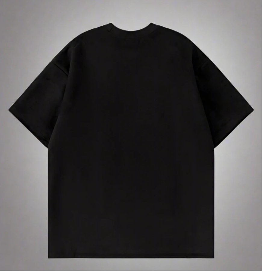 Suede Short-Sleeve Embroidered T-shirt