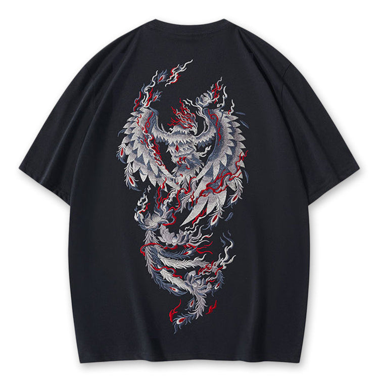 T-shirt z haftowanym Feniksem