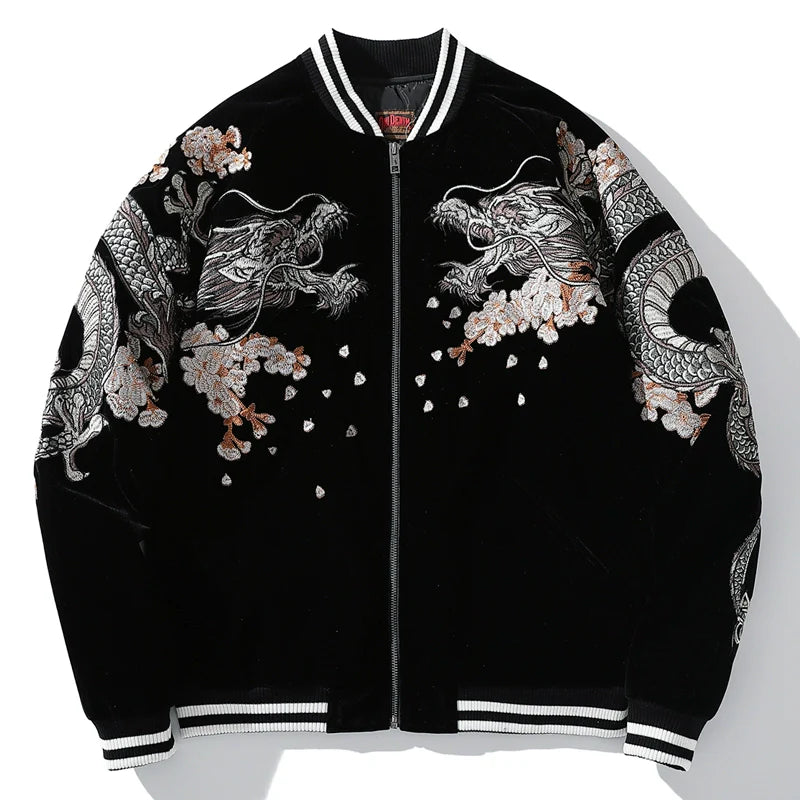 Ryūjin Sakura Sukajan Cotton Souvenir Bomber Jacket