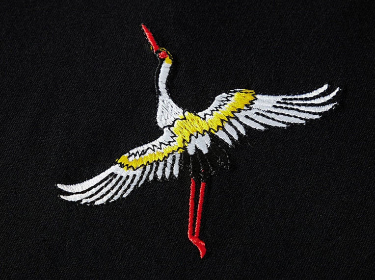 Cranes of Serenity Embroidered T-shirt