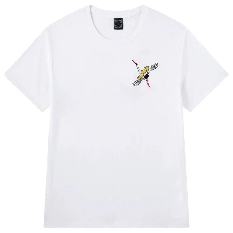 Cranes of Serenity Embroidered T-shirt