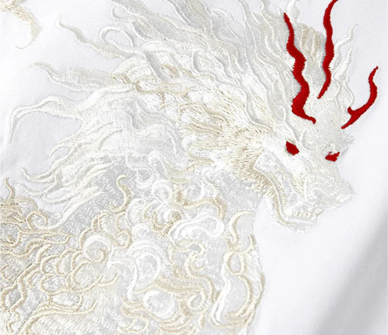 Raging Kylin Embroidered T-shirt