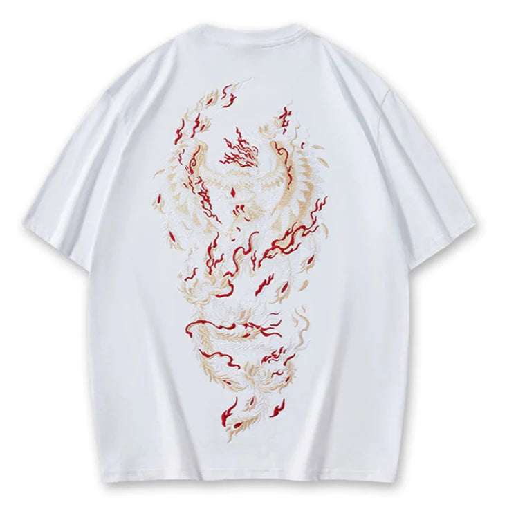 T-shirt z haftowanym Feniksem