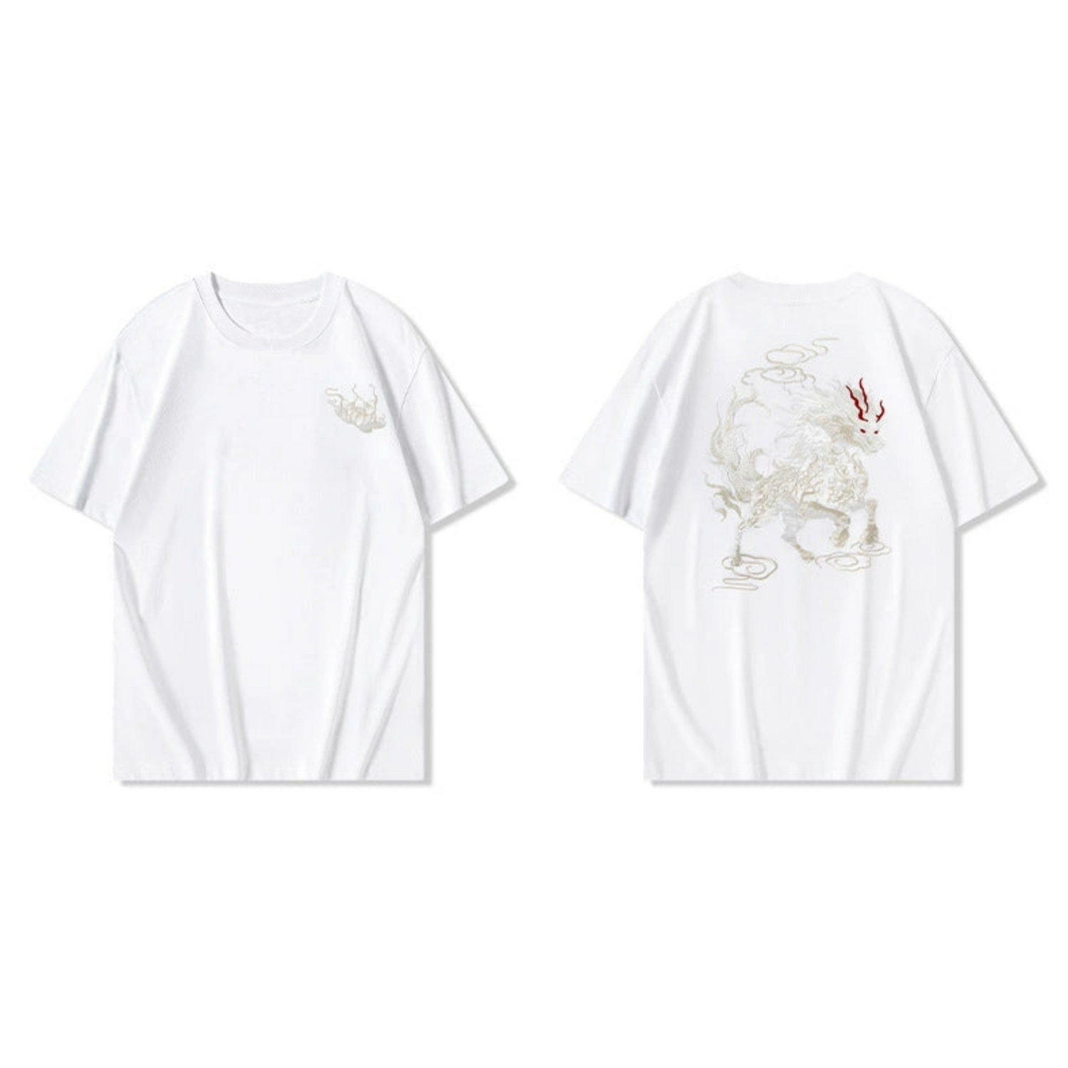 Raging Kylin Embroidered T-shirt