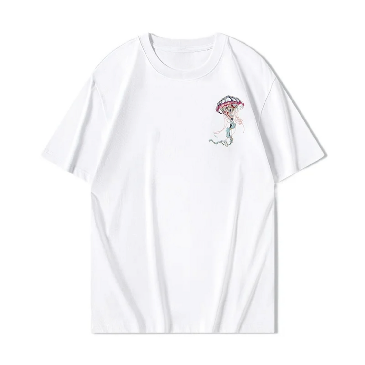 Dual Jellyfish Embroidered T-shirt