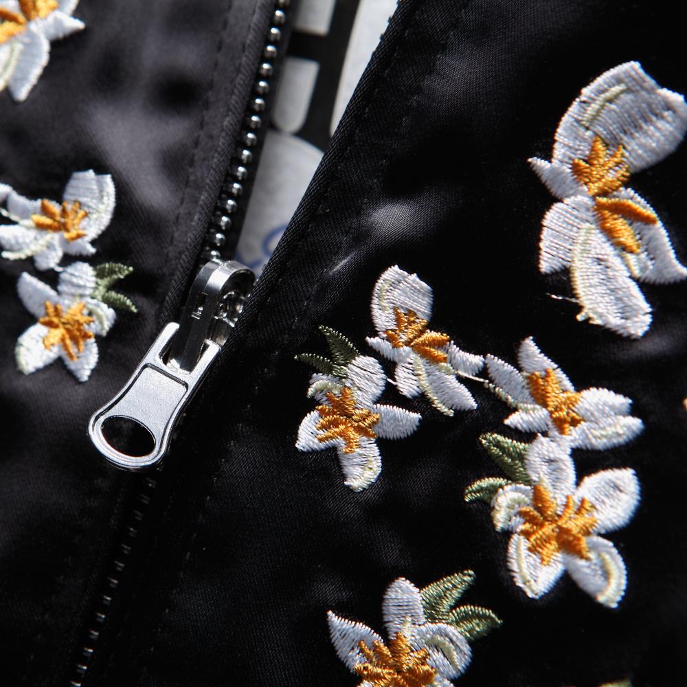 Reversible Japanese Sukajan Souvenir Jacket with Elegant Crane and Floral Embroidery