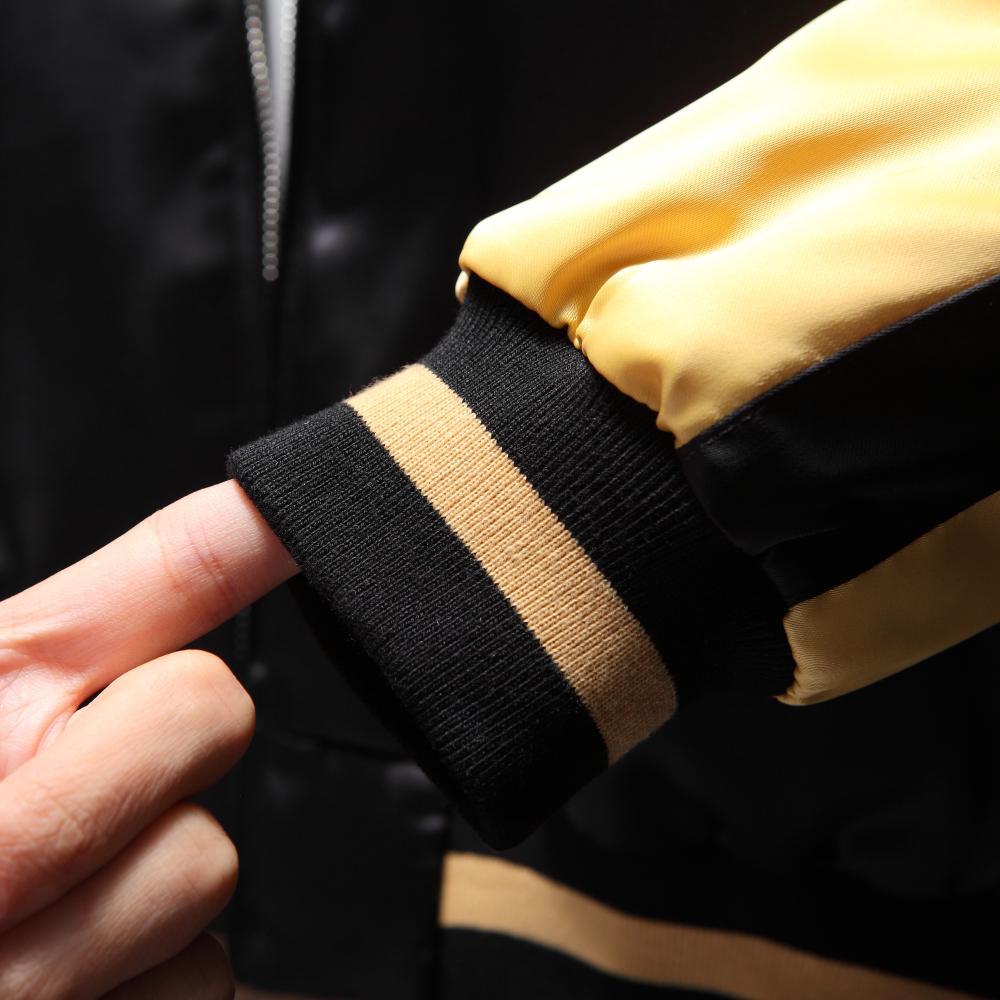 Reversible Japanese Sukajan Souvenir Jacket with Elegant Crane and Floral Embroidery