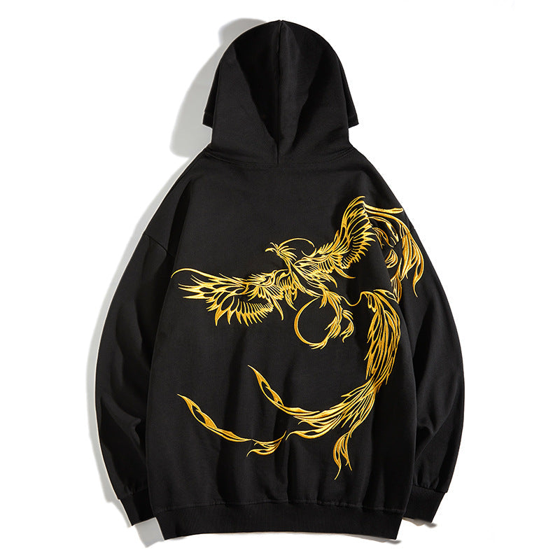 Golden Phoenix Embroidered Hoodie