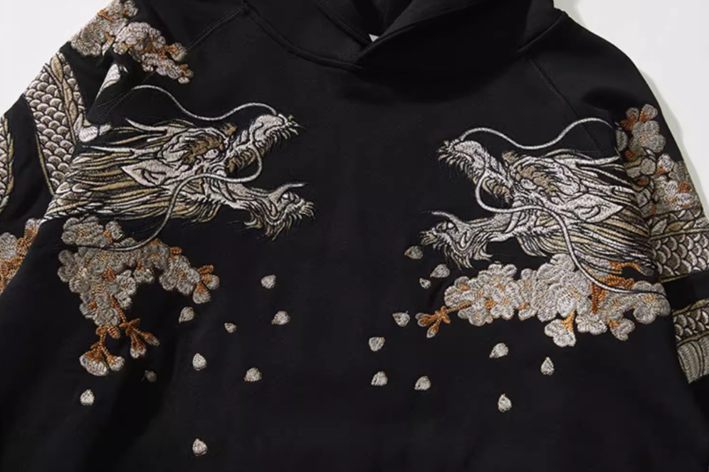 Ryujin Sakura Dragon Sukajan Hoodie