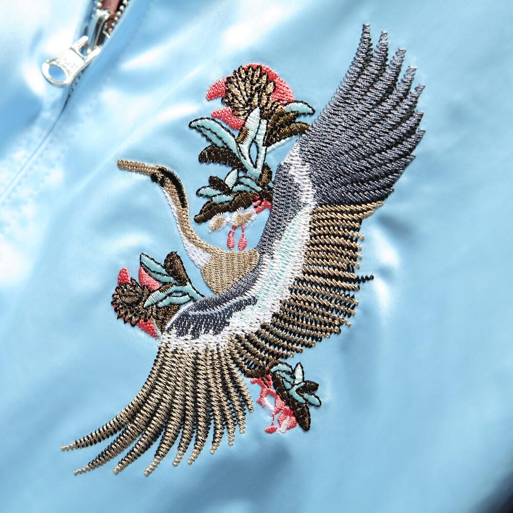 Reversible Mountain Tiger Souvenir Jacket - Dual Design Embroidered Bomber