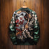 Premium Japanese Raijin Fujin Thunder God Embroidered Sukajan Souvenir Bomber Jacket