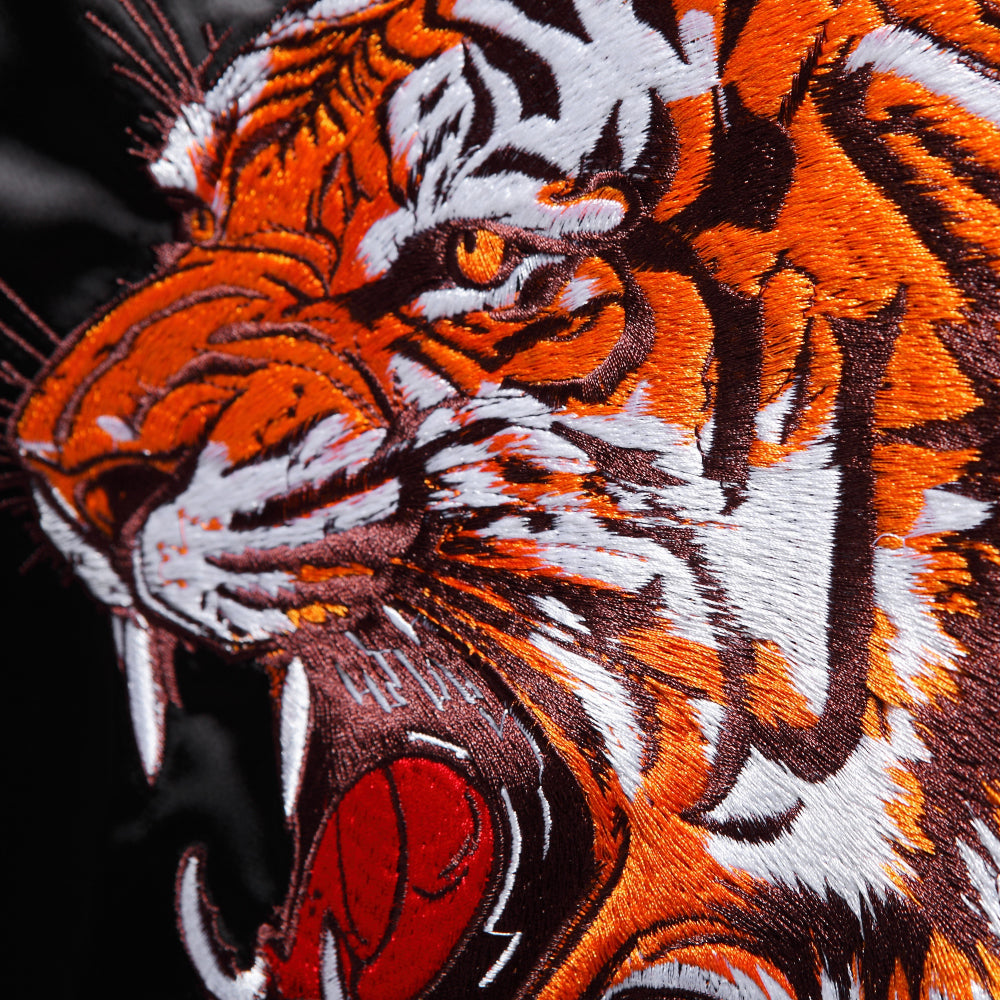 Majestic Roaring Tiger Sukajan Souvenir Bomber Jacket - Authentic Japanese Embroidered