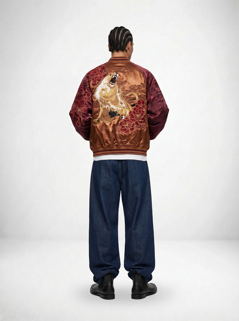 King of the jungle Sukajan Jacket (Reversible)